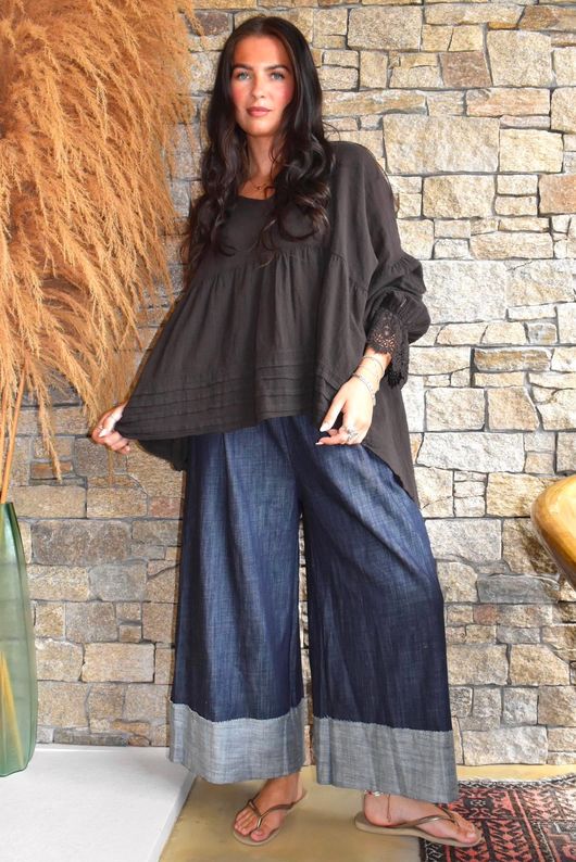 Sundaze Cheesecloth Vintage Artist Smock Coffee Bean